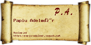 Papiu Adelmár névjegykártya